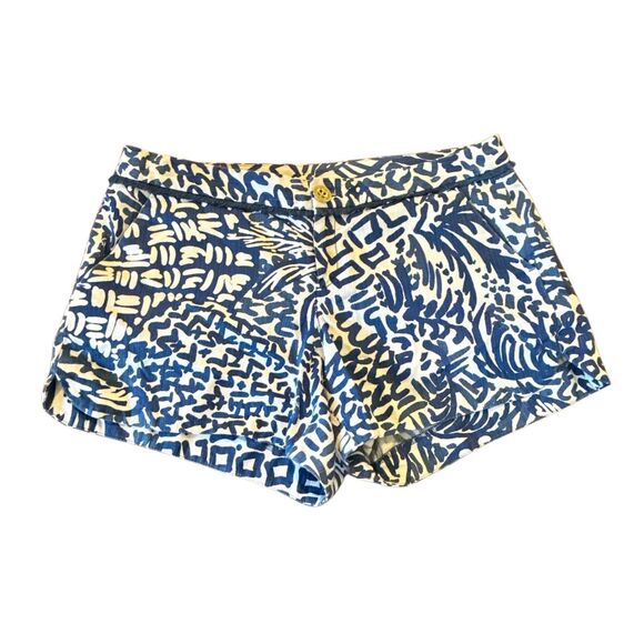 Lilly Pulitzer Adie indigo fringe low rise shorts size 4 - Picture 2 of 10